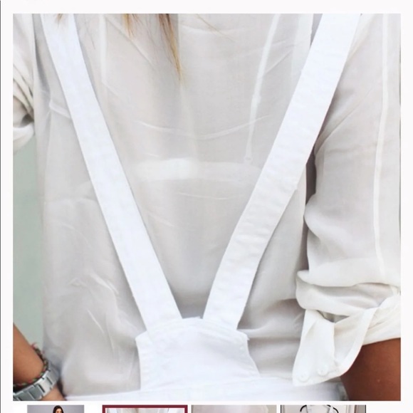 Paige denim white overalls - Picture 3 of 8